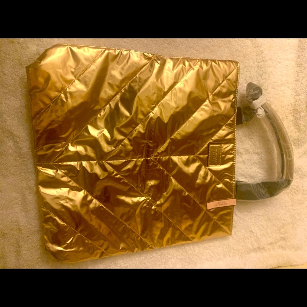 NWT Victoria Secret pink Gold Tote